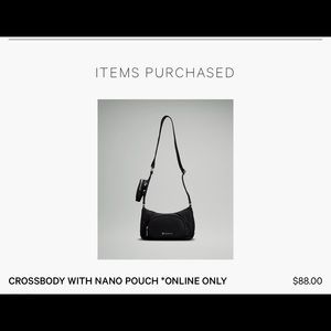 Barely used (once) lululemon crossbody bag with nano pouch- SOLD OUT EVERYWHERE